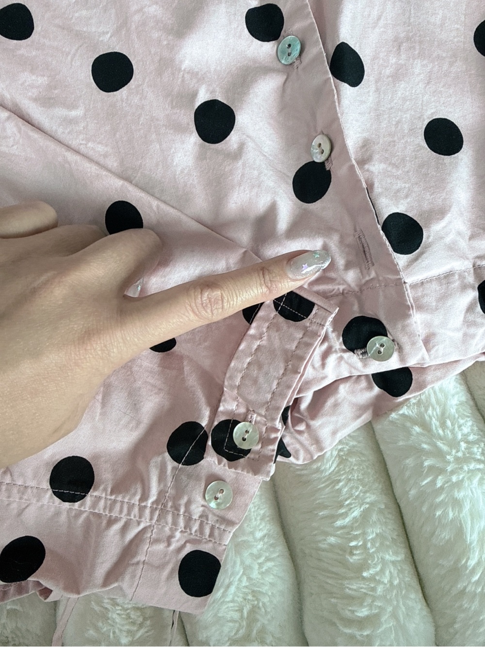 Zara Pink Polka Dot Tie-Neck Jacket - Picture 9 of 9